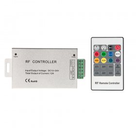 Wireless RGB LED Controller with 20-Key RF Remote, 12-24V DC, 4A*3CH