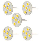 Extended Back-Pin T3 JC G4 LED Bulb, 1 Watt, 10W Equivalent, 5-Pack