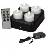 Wireless Induction Rechargeable LED Tea Light Candles Set of 4