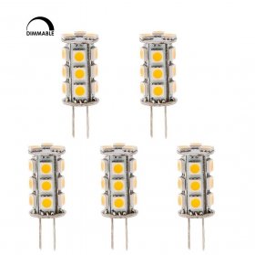 Dimmable T4 GY6.35 12V LED Bulb, 2.5 Watts, 20-25W Equivalent, 5-Pack