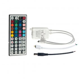 RGB LED Controller with 44-Key IR Remote, 12-24V DC, 2A*3CH