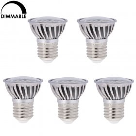 Dimmable PAR16/R16 E26/E27 Short Neck LED Bulb, 4.8 Watts, 50W Equivalent, 5-Pack