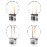 G16 E26/E27 2W LED Vintage Antique Filament Light Bulb, 25W Equivalent, 4-Pack