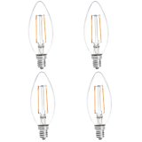 Ampoule LED B10 E12, 2W, 25W égal, 4 pièces