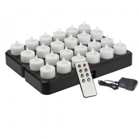 HERO-LED™ Bougies LED Rechargeable Télécommande 24-Set