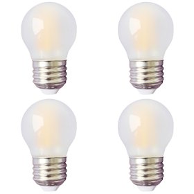 Frosted G16 E26/E27 LED Vintage Antique Filament Light Bulb, 4 Watts, 40W Equivalent