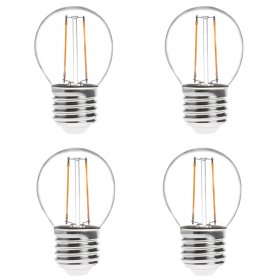 G16 E26/E27 2W LED Vintage Antique Filament Light Bulb, 25W Equivalent, 4-Pack