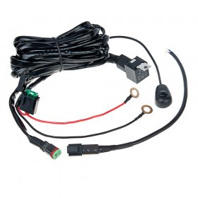LED Light Wiring Harness with Switch and Relay - Single Channel, DT Connector