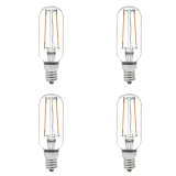 T8 E12 2W LED Vintage Antique Filament Light Bulb, 25W Equivalent, 4-Pack