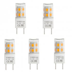 T4 JD G8 LED Bulb, 2.3 Watts, 20W Equivalent, 5-Pack