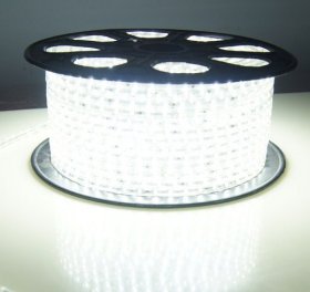 AC220-240V 1 Meter Length 5050 SMD Waterproof Rope Light Tape - Cool White