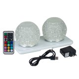 Wireless Induction Rechargeable LED Cordless Table Lamps - Nest - Crystal 25- Set of 2