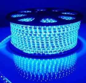 Guirlande LED Tubes Cordon Lumineux, LED SMD 5050, Bleu, 1 mètre