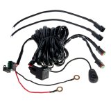 LED Light Wiring Harness with Switch and Relay - Dual Output, DT Connector