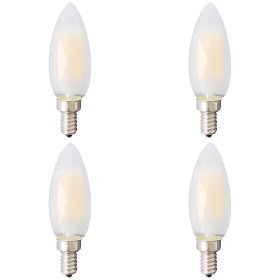 Frosted B10 E12 LED Vintage Antique Filament Light Bulb, 4 Watts, 40W Equivalent