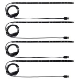 LED Bias Lighting - Monitor Backlight - 37cm 14.5 Inch USB-Powered LED Strip Light - 5V DC - 1.2W - 4-Pack