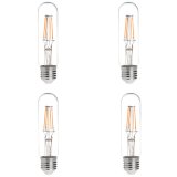 T10 E26/E27 4W LED Vintage Antique Filament Light Bulb, 40W Equivalent, 4-Pack