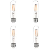 T10 E26/E27 4W LED Vintage Antique Filament Light Bulb, 40W Equivalent, 4-Pack