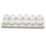 HERO-LED™ Original Flameless Flickering Rechargeable LED Tea Light Votive Candles Set of 12