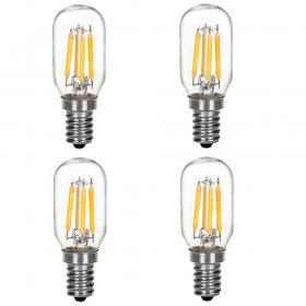 T22 E12 Candelabra Base 2W LED Vintage Antique Filament Light Bulb, 25W Equivalent, 4-Pack