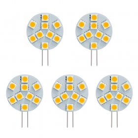 Side Pin T3 JC G4 LED Bulb, 1.8 Watts, 15W Equivalent, 5-Pack