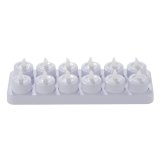 HERO-LED™ Original Pro Flameless Flickering Rechargeable LED Tea Light Votive Candles Set of 12