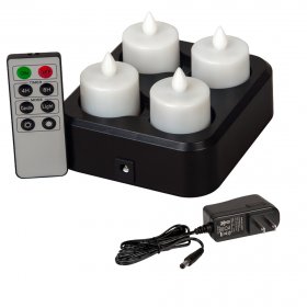 HERO-LED™ Bougies LED Rechargeable Télécommande 4-Set