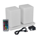 Wireless Induction Rechargeable LED Cordless Table Lamps - Square - PE 03- Set of 2
