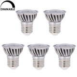 Ampoule LED Dimmable PAR16 E27 Court cou, 4.8W, 50W égal, 5 pièces