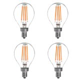 G14 E12 4W LED Vintage Antique Filament Light Bulb, 40W Equivalent, 4-Pack