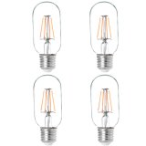 T14 E26/E27 4W LED Vintage Antique Filament Light Bulb, 40W Equivalent, 4-Pack