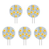 Side Pin T3 JC G4 LED Bulb, 1.8 Watts, 15W Equivalent, 5-Pack