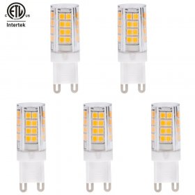 Dimmable T4 G9 LED Bulb, 3.5 Watts, 35W Equivalent, 5-Pack