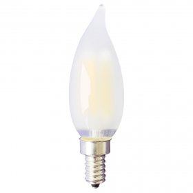 Frosted CA10 E12 LED Vintage Antique Filament Light Bulb, 4 Watts, 40W Equivalent