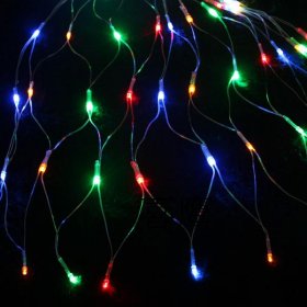 Luci natale led, rete 1.5 x 1.5 m, 144 leds, 8-mode controller