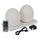 Wireless Induction Rechargeable LED Cordless Table Lamps - Dome - PE 06 - Set of 2