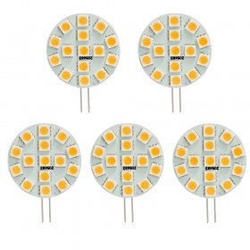 Side Pin JC G4 LED Bulb, 3 Watts, 25-30W Equivalent, 5-Pack