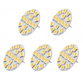 Back Pin T3 JC G4 LED Bulb, 3 Watts, 30W Equivalent, 5-Pack