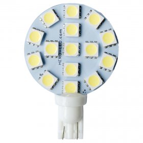 Miniature Wedge Retrofit 194 921 168 LED Bulb, 15 SMD 5050 LEDs, 3W, 30W Equal