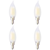 Frosted CA10 E12 LED Vintage Antique Filament Light Bulb, 4 Watts, 40W Equivalent