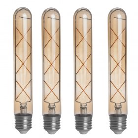 Gold Tint T9 E26/E27 6W LED Vintage Antique Filament Light Bulb, 60W Equivalent, 4-Pack