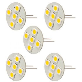 Extended Back-Pin T3 JC G4 LED Bulb, 1 Watt, 10W Equivalent, 5-Pack