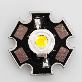 HERO-LED 3W High Power LEDs, 20mm Aluminum LED Star, Warm White 3000K, 10-Pack