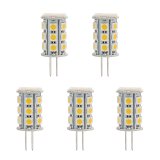 Back-Pin Tower T3 JC G4 LED Bulb, 4.8 Watts, 30-35W Equivalent, 5-Pack