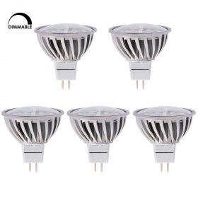 Dimmable MR16 GU5.3 LED Bulb, 4.8 Watts, 50W Equivalent, 5-Pack