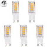 ETL-Listed Dimmable T4 G9 LED Bulb, 3.5 Watts, 35W Equivalent, 5-Pack