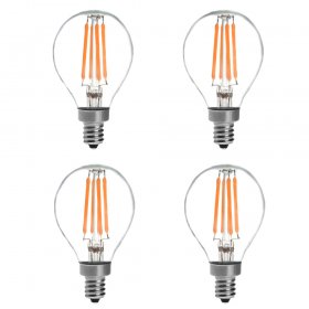 G14 E12 4W LED Vintage Antique Filament Light Bulb, 40W Equivalent, 4-Pack