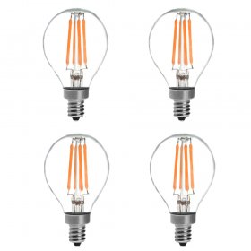 G14 E12 4W LED Vintage Antique Filament Light Bulb, 40W Equivalent, 4-Pack