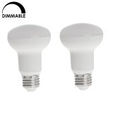 Dimmable BR20 E26 LED Incandescent Replacement Light Bulb, 7W, 60W Equivalent, 2-Pack