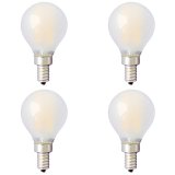 Frosted G14 E12 LED Vintage Antique Filament Light Bulb, 4 Watts, 40W Equivalent